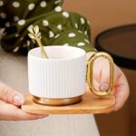 Ribbed Ceramic Coffee Cup Set - Image 5