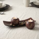 Handcrafted Style Tea Light Holder Set