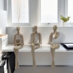 Abstract Seated Figure Sculpture Set - Image 5