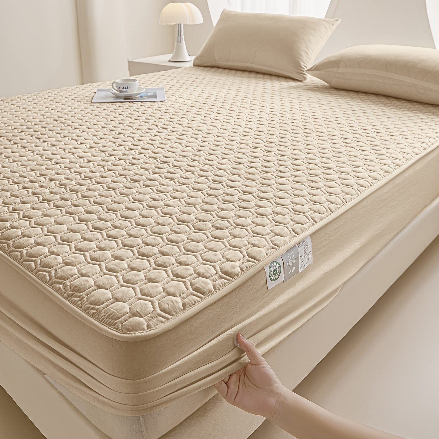 product-fancy-a8c30d2a-ff6b-4b71-8bc3-2e5fd4fae8b3 Hotel Style Mattress Protector - Image 1