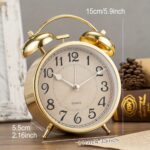 Vintage Gold Twin Bell Clock - Image 2