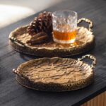 Antique Brass Decorative Tray Set