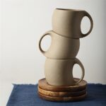 Stone Ceramic Mug & Saucer