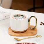Ribbed Ceramic Coffee Cup Set - Image 4