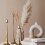 Antique Gold Candle Holder Set