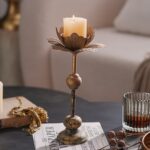 Vintage Lotus Candle Holder