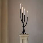 Luxury Black Sculptural Candle Holder