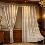 Champagne Leaf Jacquard Window Curtain