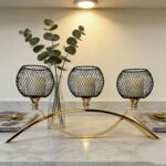 Three-Light Gold Candle Centrepiece - Image 6
