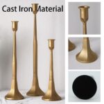 Antique Gold Candle Holder Set - Image 5
