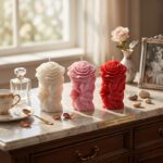 Rose Sculpted Soy Wax Candle - Image 6