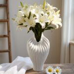 Sculpted Stone Ceramic Vase - Image 6