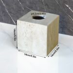 Travertine Tissue Box Holder - Image 3