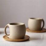 Stone Ceramic Mug & Saucer - Image 3