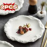 Rock Edge Ceramic Dinner Plate Set - Image 7