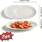 Organic Stone Oval Serving Plate Set - Image 2