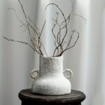 Textured Ceramic Amphora Vase