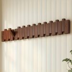 Solid Wood Folding Wall Hook Rack