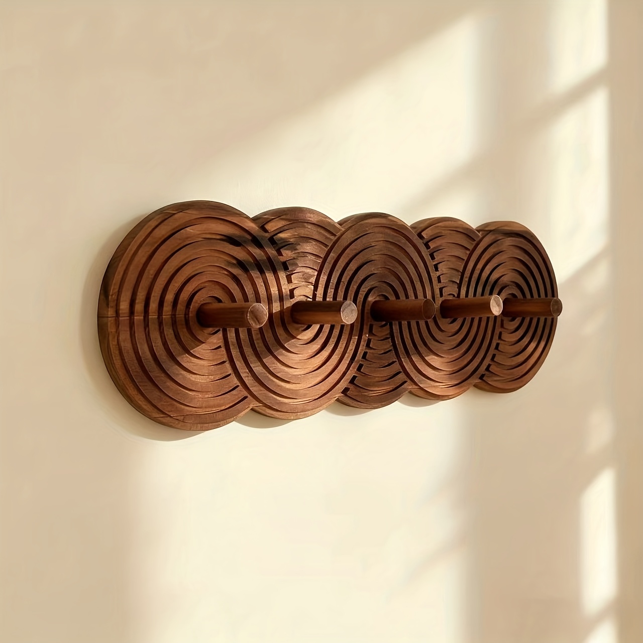 product-fancy-d4a26a6e-0e0e-4bcc-8b43-3c00f6756aca Sculpted Walnut Wall Hook - Image 1