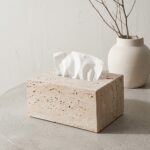 Travertine Tissue Box Holder - Image 6