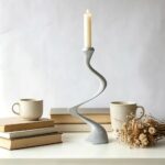 Modern Twist Metal Candle Holder - Image 4