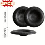 Hammered Ceramic Dining Plate Set - Image 2