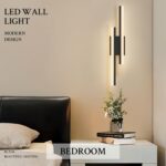 Modern Black/Golden Wall Sconce, Warm Light LED Vanity Lamp, Suitable for Bedside, Bedroom, Bathroom, Dining Room, Living Room, Indoor Wall Light - Image 2