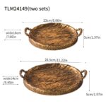 Antique Brass Decorative Tray Set - Image 2