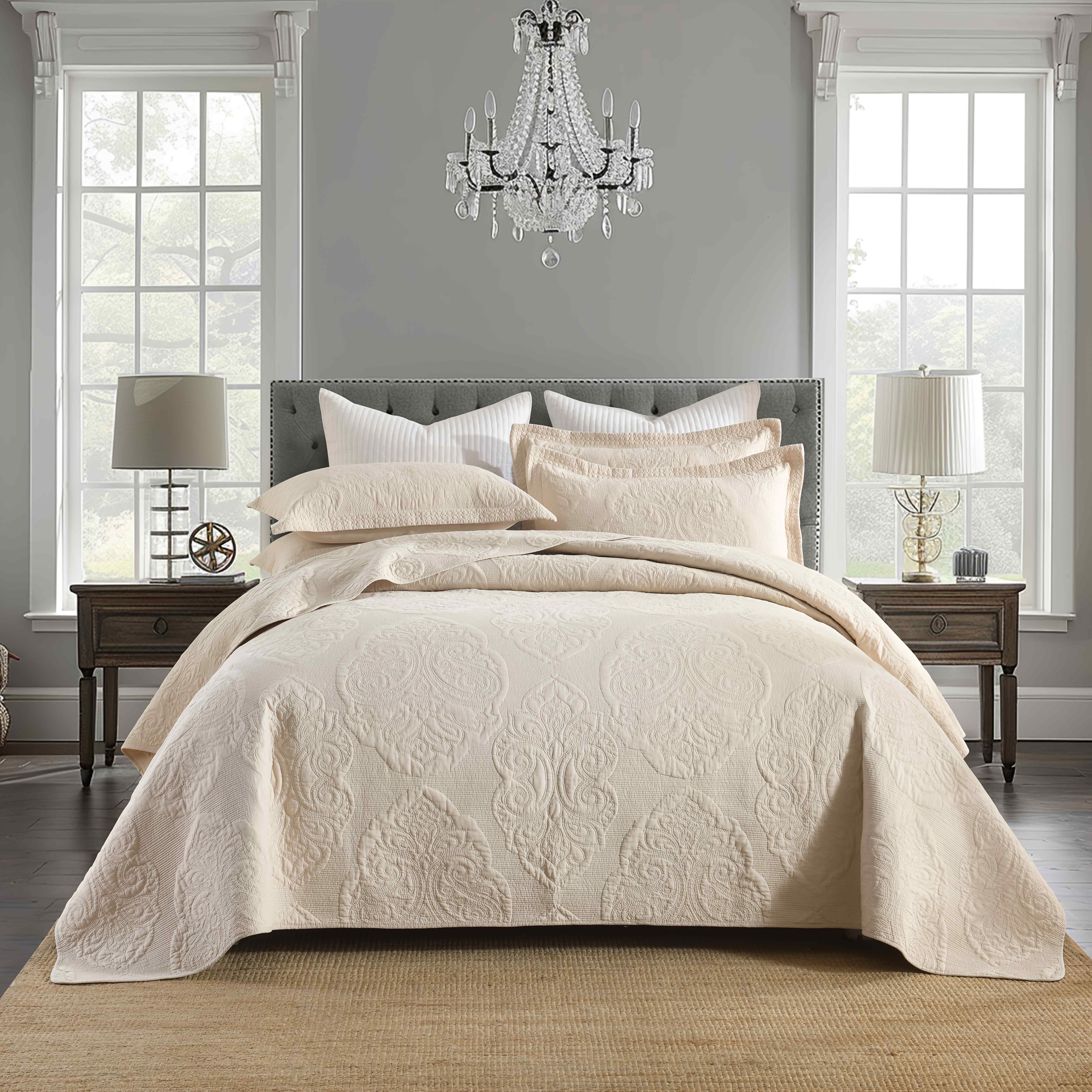 product-fancy-df91f59e-a2ca-45e4-aa75-4b1685534949 Cotton Quilted Bedspread Set - Image 1