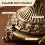 Vintage Brass Botanical Candle Holder - Image 3
