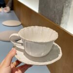 Embossed Ceramic Tea & Coffee Set - Image 5