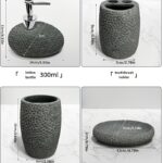 Stone Texture Bathroom Accessory Set - Image 2