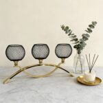 Three-Light Gold Candle Centrepiece - Image 5