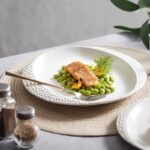 Hammered Edge Ceramic Dinner Plate - Image 9