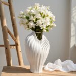 Sculpted Stone Ceramic Vase