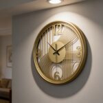 Art Deco Gold Wall Clock - Image 3