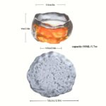 Frosted Glass Tea Cup & Saucer Set - Image 2