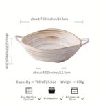 Rustic Artisan Serving Bowl - Image 2