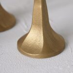 Antique Gold Candle Holder Set - Image 3