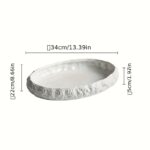 Stone Texture Ceramic Serving Platter - Image 4