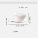 Sculptural Ceramic Coffee Cup & Saucer Set - Image 2