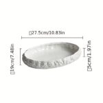 Stone Texture Ceramic Serving Platter - Image 3