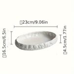 Stone Texture Ceramic Serving Platter - Image 2