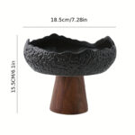 Pedestal Ceramic Serving Bowl - Image 3