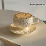 Embossed Floral Cup & Saucer Set - Image 4