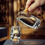 Golden Mountain Crystal Spirits Glasses