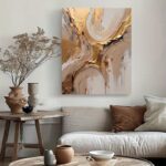 Luxury Gold Abstract Statement Wall Art - Image 5