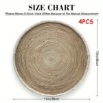 Natural Woven Round Placemats - Image 2