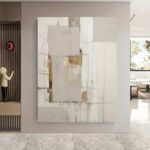 Framed Neutral Abstract Canvas Wall Art - Image 4