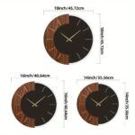 Modern Walnut Contrast Wall Clock - Image 2
